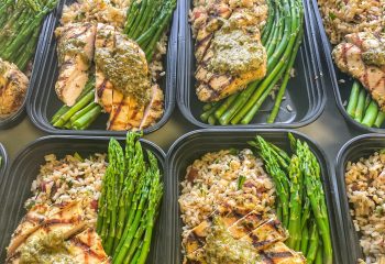 Chimichurri Herb Chicken with Brown Rice Pilaf & Jersey Asparagus