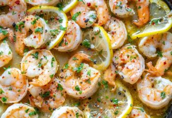 Lemon Garlic Shrimp with Roasted Reds & Broccoli
