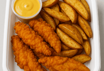Crispy Tenders & Wedges with Honey Mustard