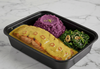Coconut Curry Salmon & Purple Mash