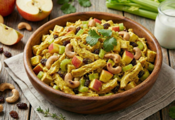 Golden Cashew Curry Chicken Salad