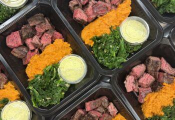 Steak Bites, Miso Sweet Mash & Cool Aji Verde Sauce Steak Bites, Miso Sweet Mash & Cool Aji Verde Sauce