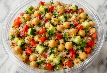 Mediterranean Chickpea Quinoa Salad