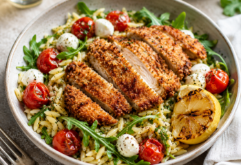 Chicken Milanese Orzo Bowl