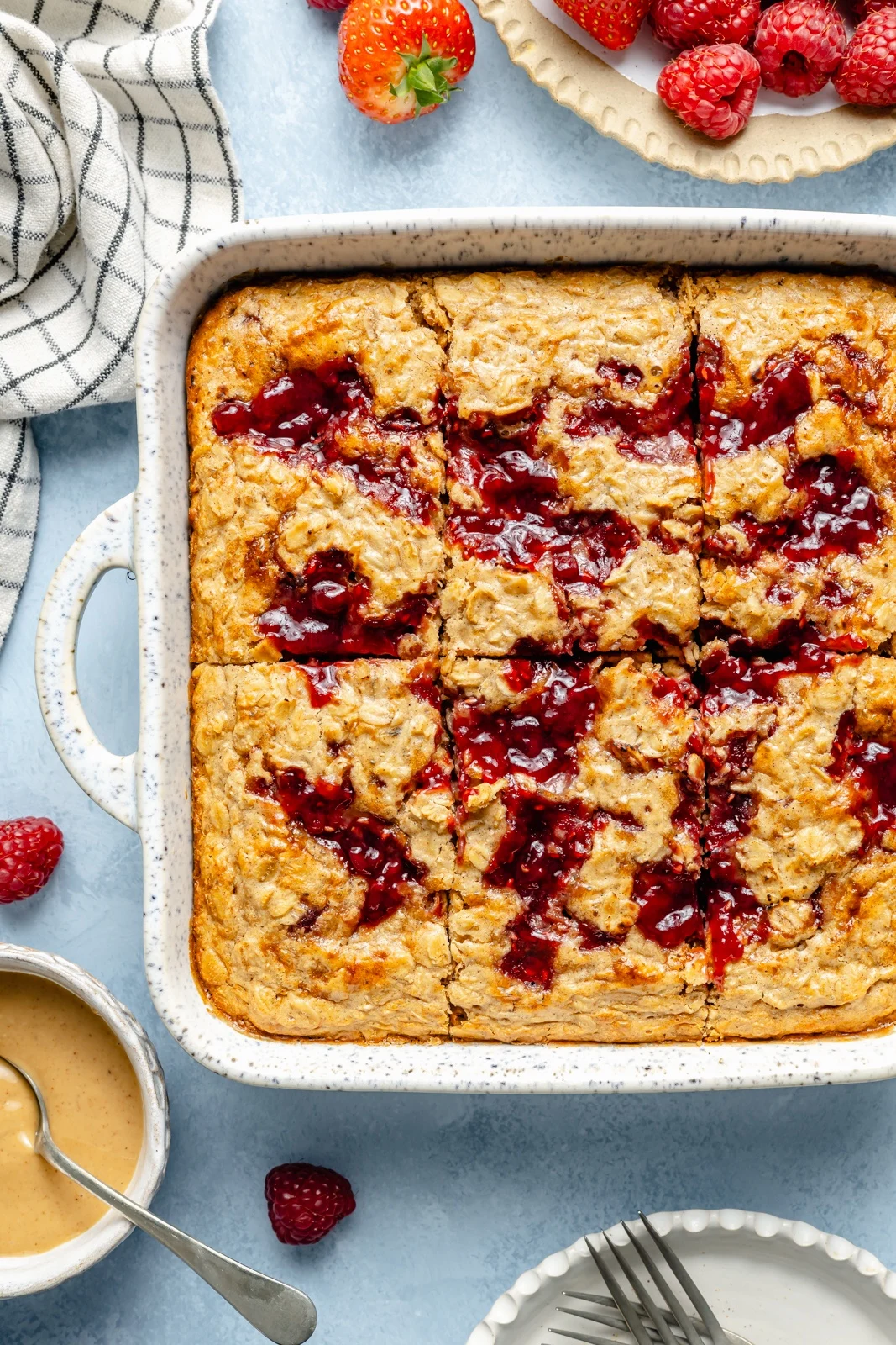 PB&J Oatmeal Bake