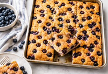 Jersey Blueberry Sheet Pan Pancakes