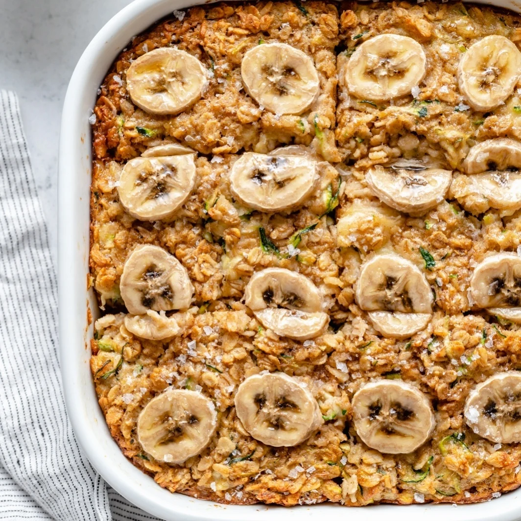 Salted Brown Butter Banana Zucchini Baked Oatmeal