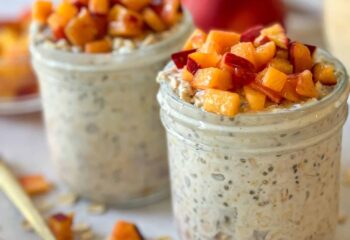 Jersey Peach Cobbler Overnight Oats